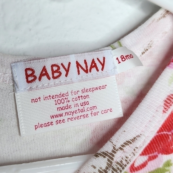 Baby Nay NWT Dress Ruffle Floral Butterfly Toddler 18 Months - Picture 5 of 7